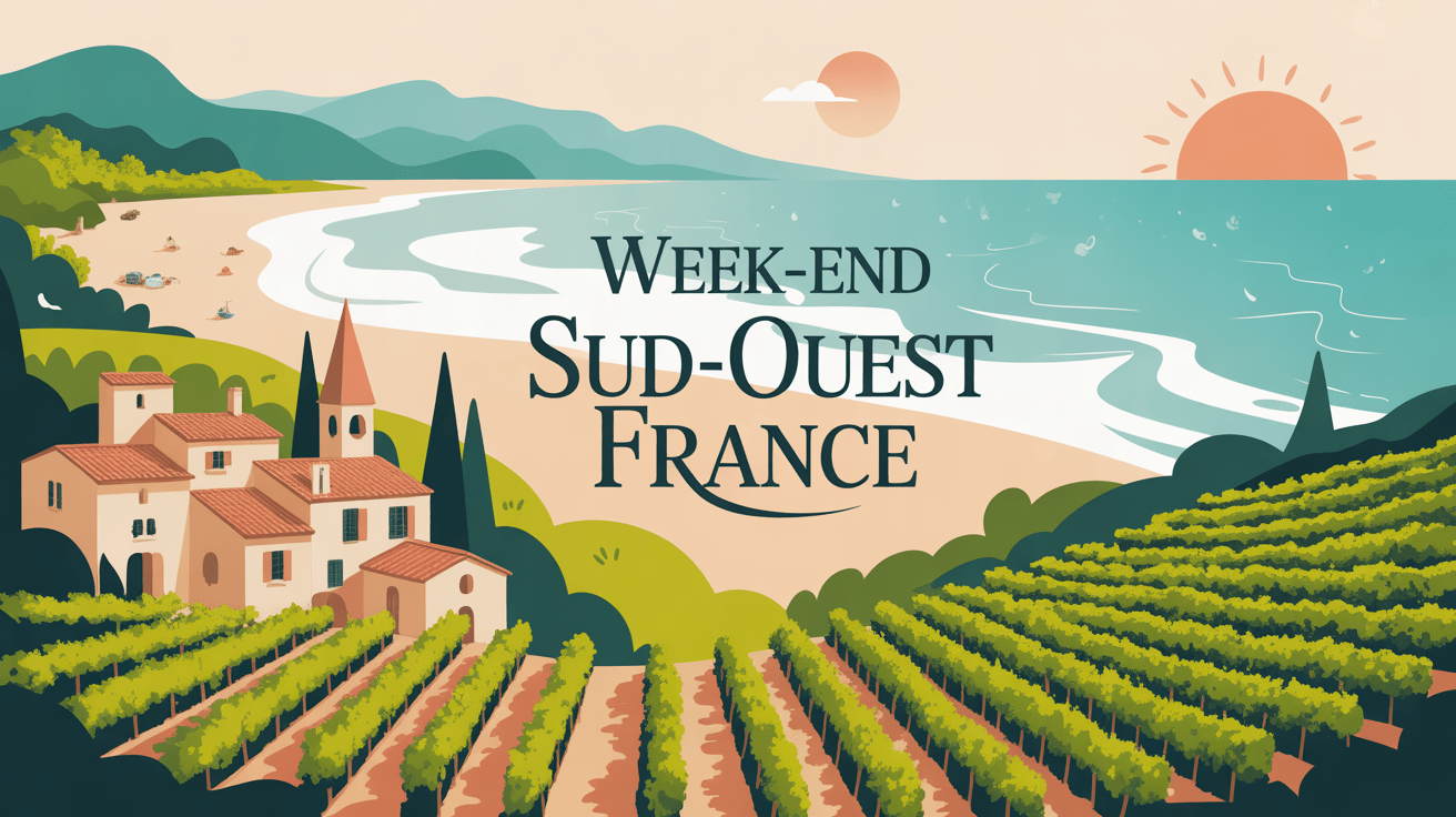 Illustration week end dans le sud ouest français