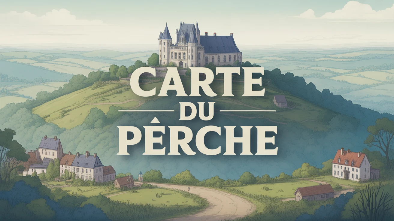 carte du Perche ancienne et moderne stylisée