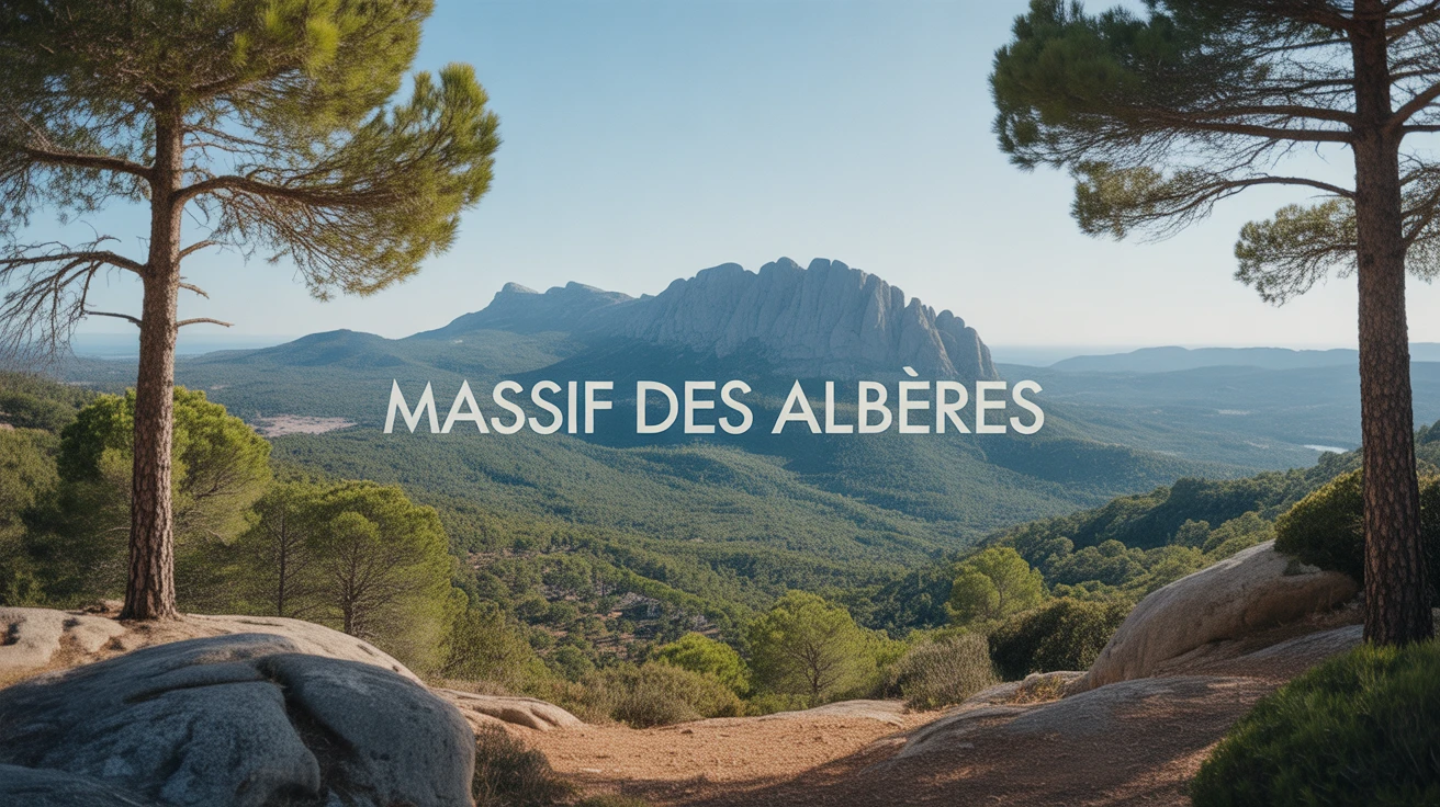 Vue panoramique du Massif des Albères avec montagnes et littoral méditerranéen