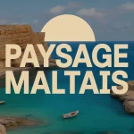 paysage maltais avec falaises en calcaire et eaux turquoise