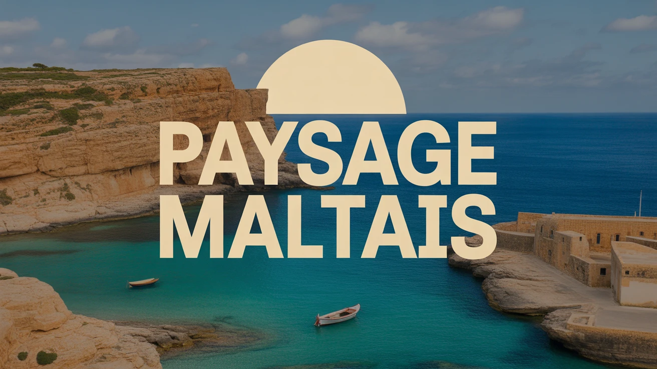 paysage maltais avec falaises en calcaire et eaux turquoise