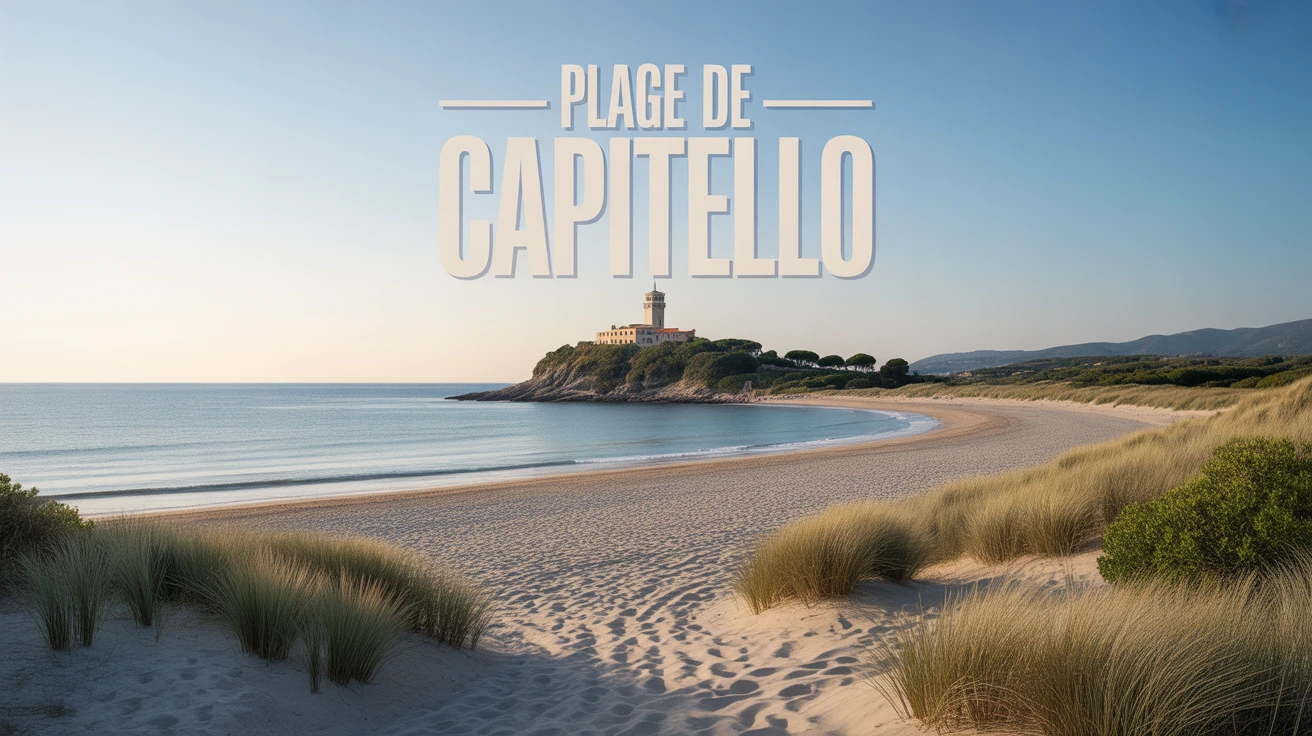 plage de Capitello sable fin mer calme tour génoise