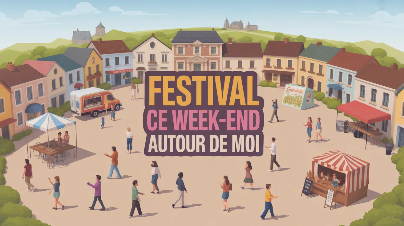festival ce week-end autour de moi illustration carte