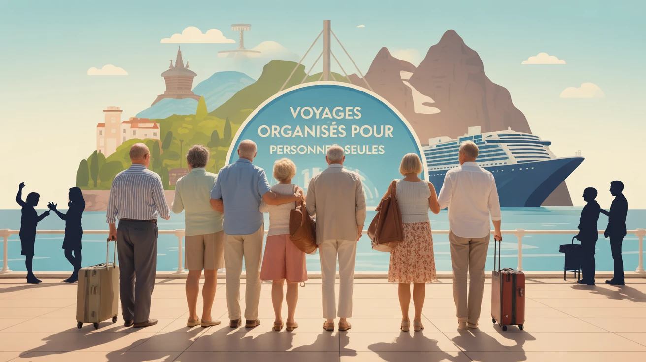 voyages organisés pour personnes seules 60 ans seniors valises paysage