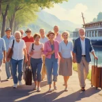 voyages organisés pour personnes seules 70 ans groupe seniors souriants