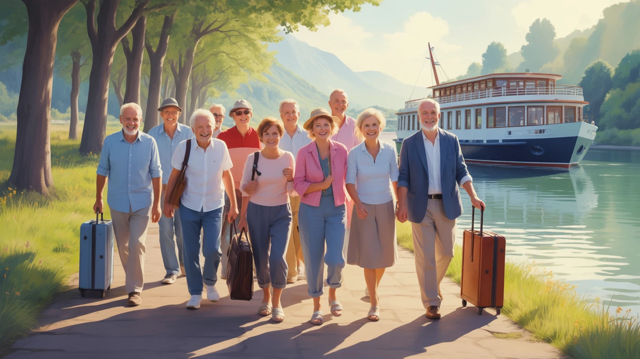 voyages organisés pour personnes seules 70 ans groupe seniors souriants