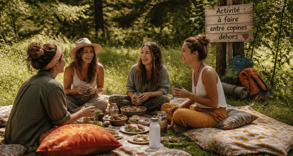 activité à faire entre copine dehors pique-nique