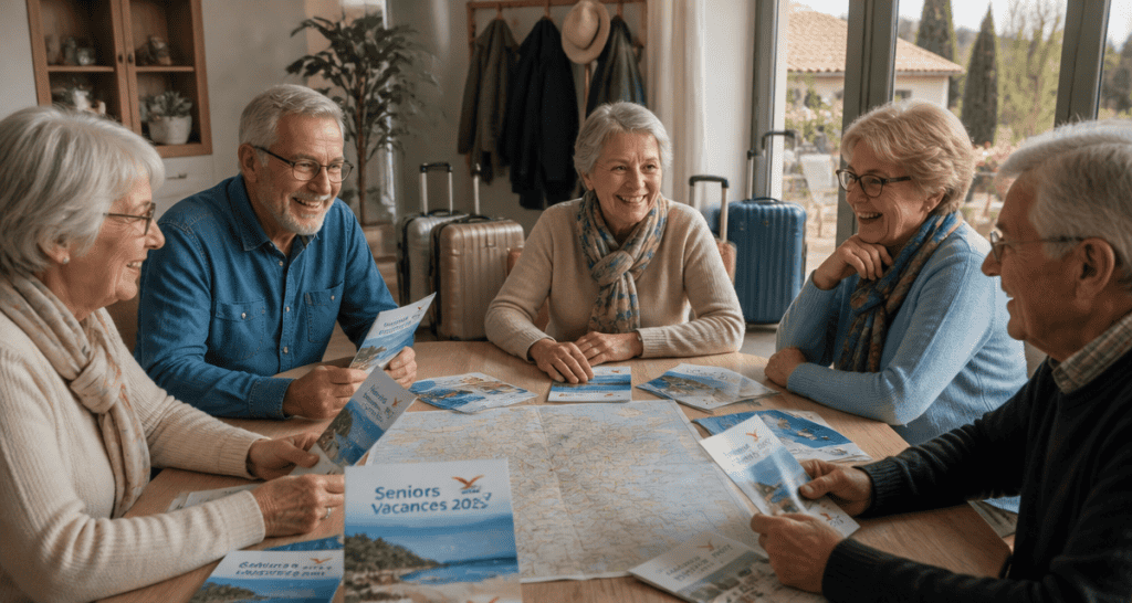 ancv seniors en vacances destinations 2025 seniors discutent autour table