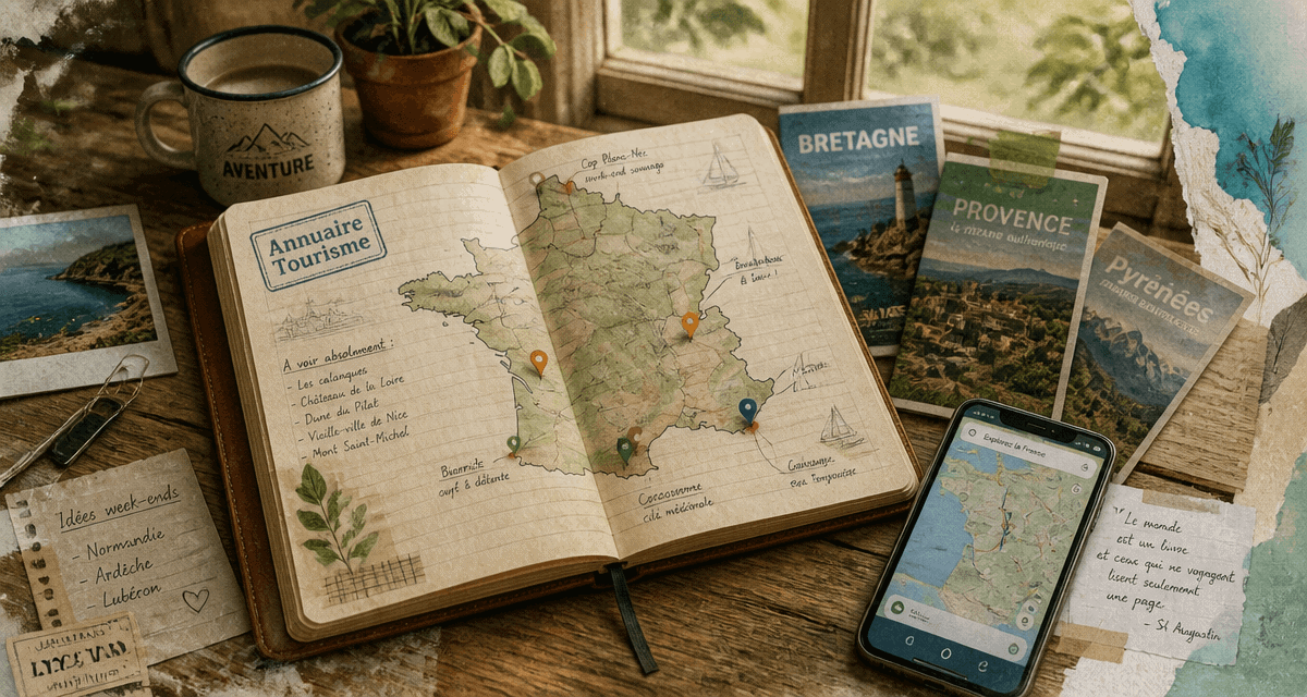 annuaire tourisme carnet de voyage carte France