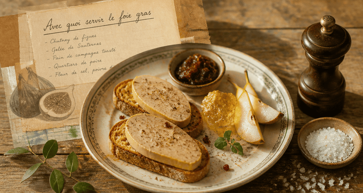 avec quoi servir le foie gras sur pain, chutney et gelée