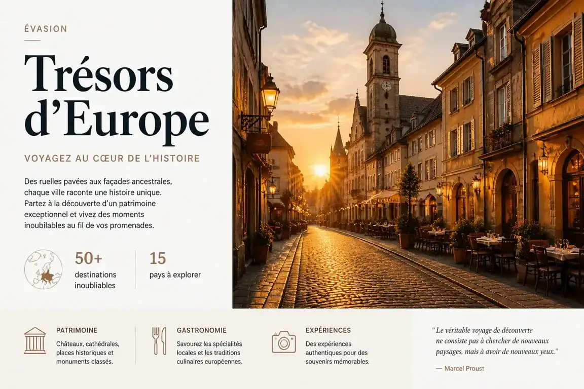 Rue historique européenne pittoresque pour une ville à visiter
