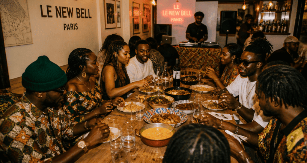 le new bell restaurant africain table repas dj paris