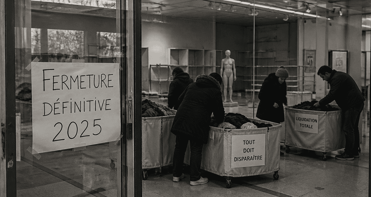magasin fermeture définitive 2025 clients liquidation
