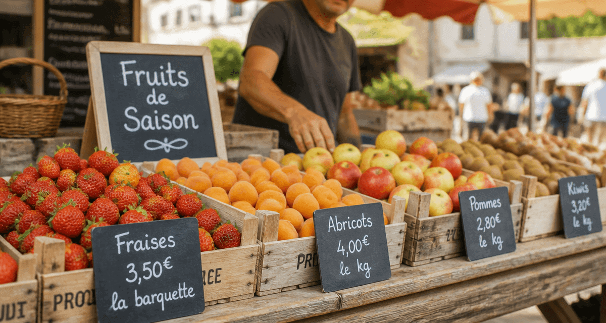 saisonnalité des fruits sur un marché