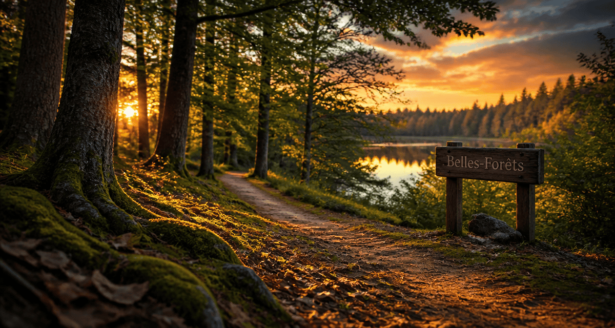 Sentier forêt dorée à Belles-Forêts