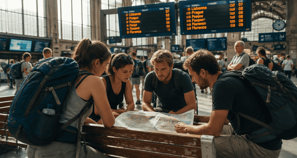 voyageurs en gare ville europe