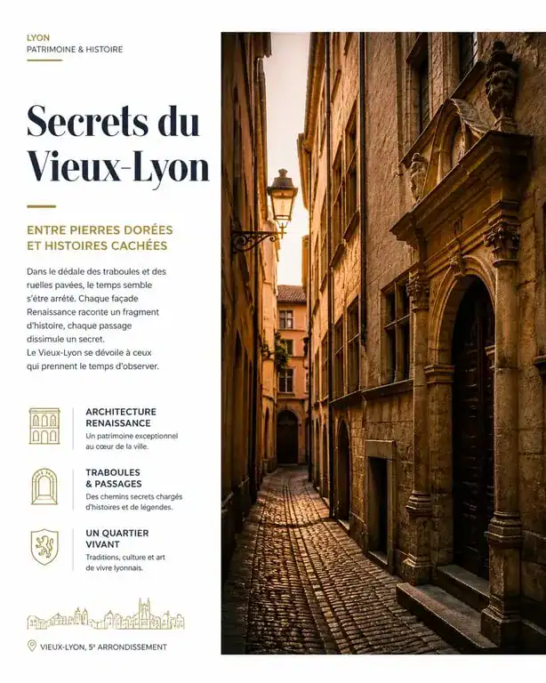 Ruelle mystérieuse et secrète dans le Vieux-Lyon pour découvrir le Lyon insolite
