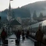 Frasne gare TGV voyageurs nature