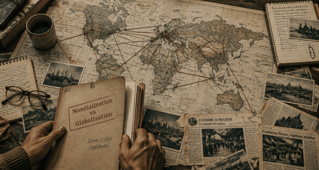 Carte monde globalisation globalization mains dossier