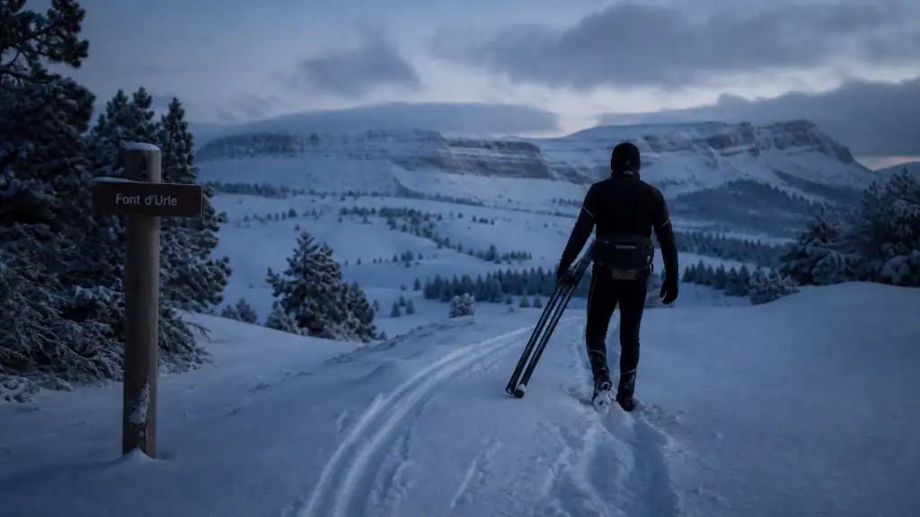 La drome montagne à Font d’Urle, ski de fond dans la neige