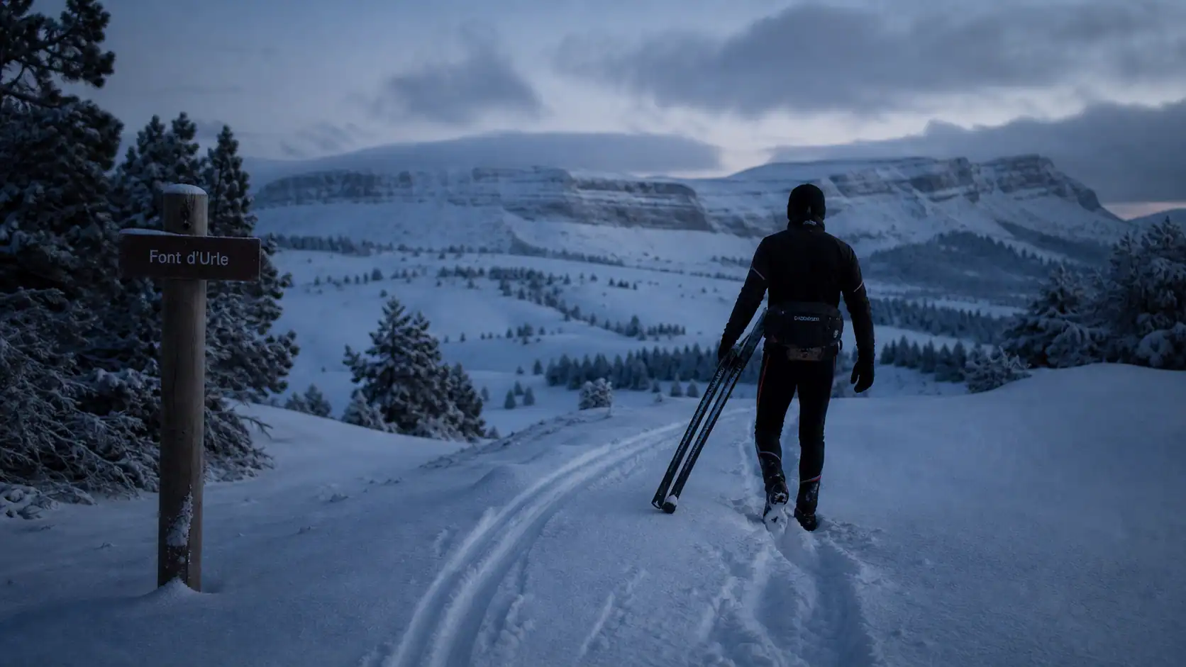 La drome montagne à Font d’Urle, ski de fond dans la neige