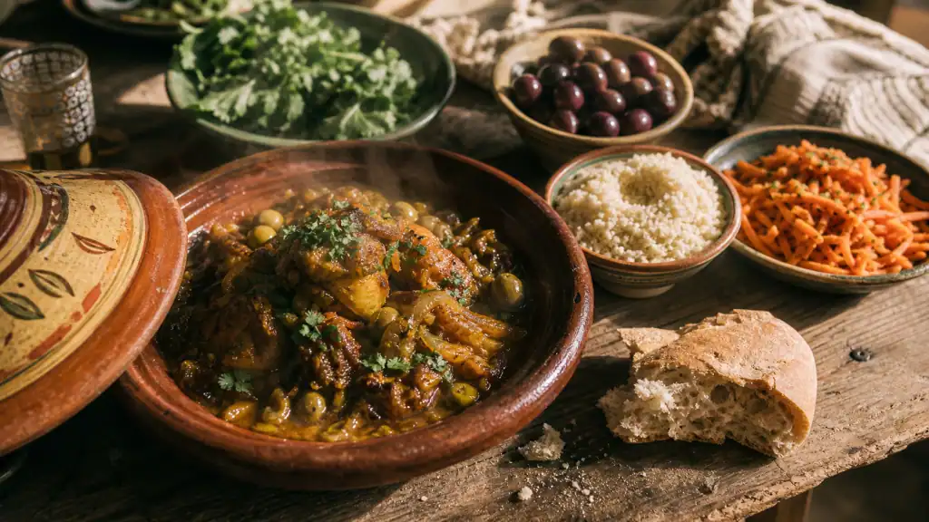 Accompagnement tajine : pain marocain et semoule, accords à éviter