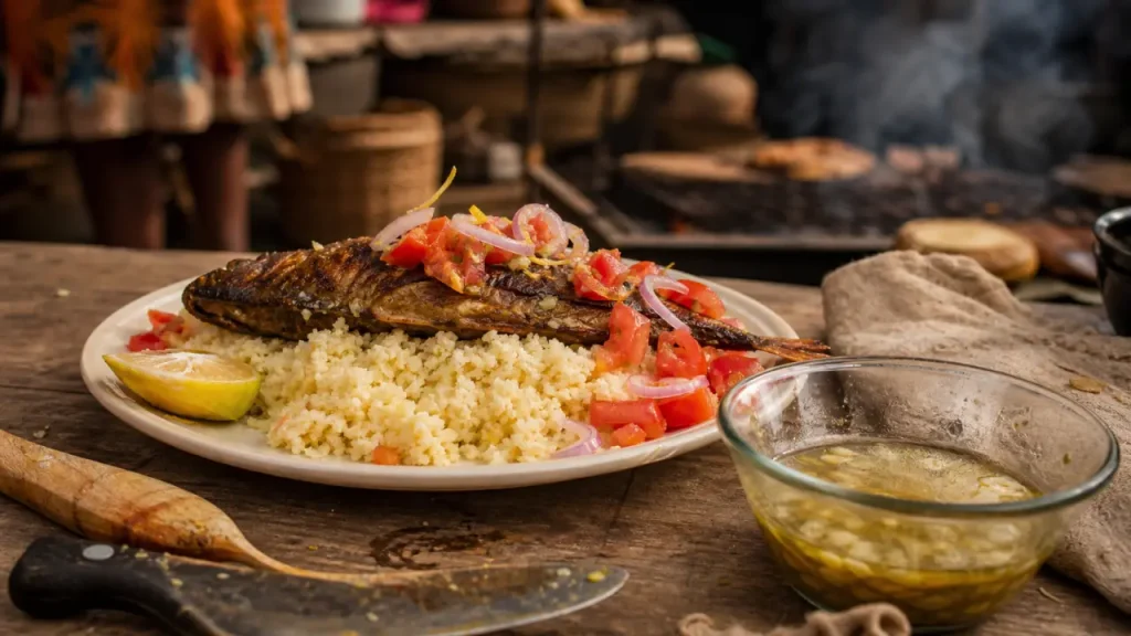 Attiéké poisson : réussir la texture sans grumeaux, la marinade citron et le poisson braisé