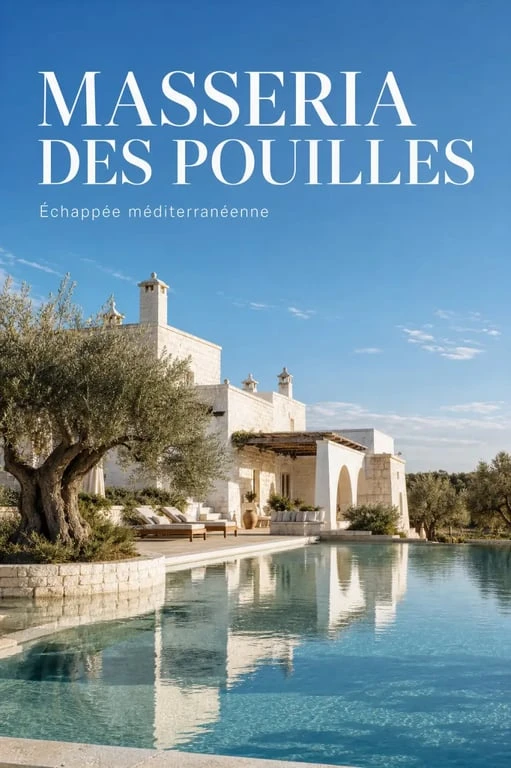 Masseria dans les Pouilles : architecture traditionnelle et piscine au milieu des oliviers