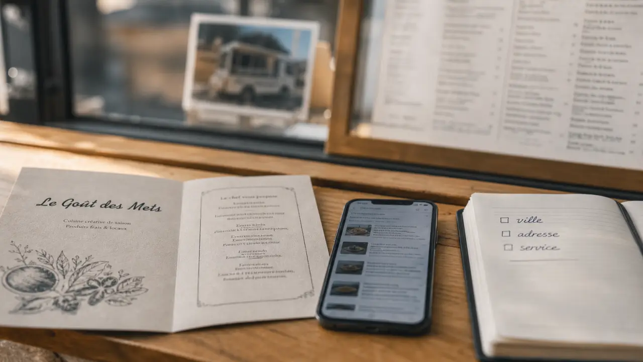 Le gout des mets : choisir un restaurant, traiteur ou food truck, fiche d’adresse et recherche en ligne