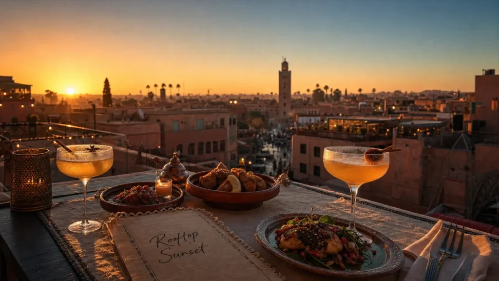Vue sur la Koutoubia, sunset et terrasses premium : les rooftops à réserver à Marrakech