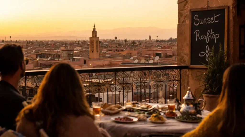 Vue sur la Koutoubia, sunset et terrasses premium : les rooftops à réserver à Marrakech