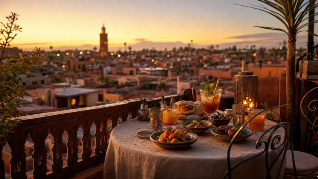 Vue sur la Koutoubia, sunset et terrasses premium : les rooftops à réserver à Marrakech