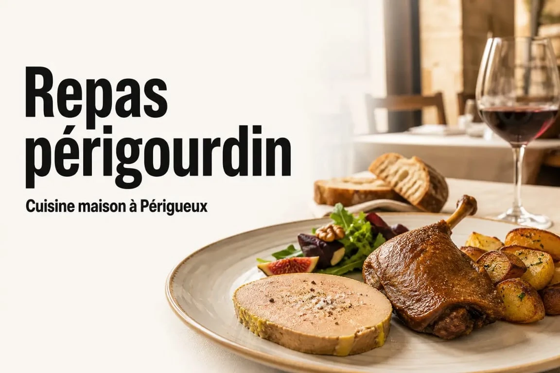 La Taula cuisine du terroir maison à Périgueux : assiette périgourdine de foie gras et confit dans un restaurant convivial