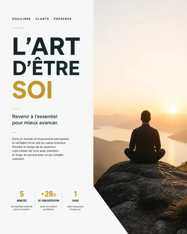 Voyage initiatique et introspection personnelle dans un paysage serein