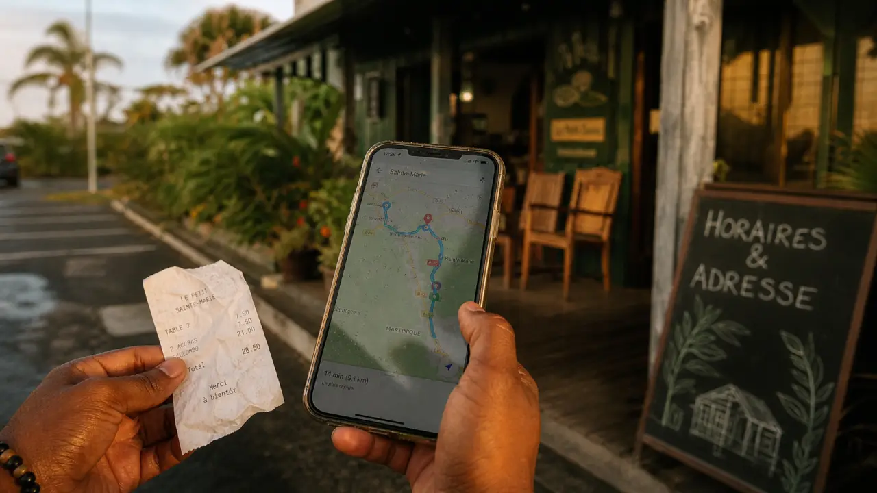 Restaurant Sainte-Marie Martinique : horaires & adresse sur smartphone