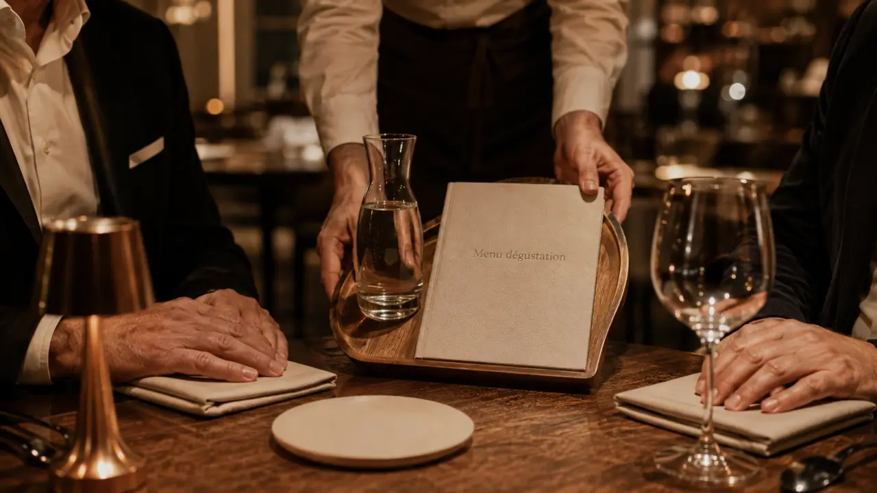 Menu dégustation 4 à 10 services avec accords boissons