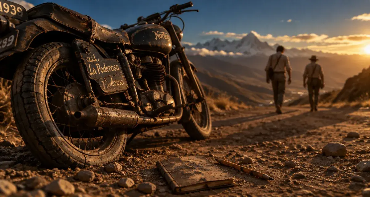carnet de voyage film 1952 : Norton La Poderosa et carnet de Guevara