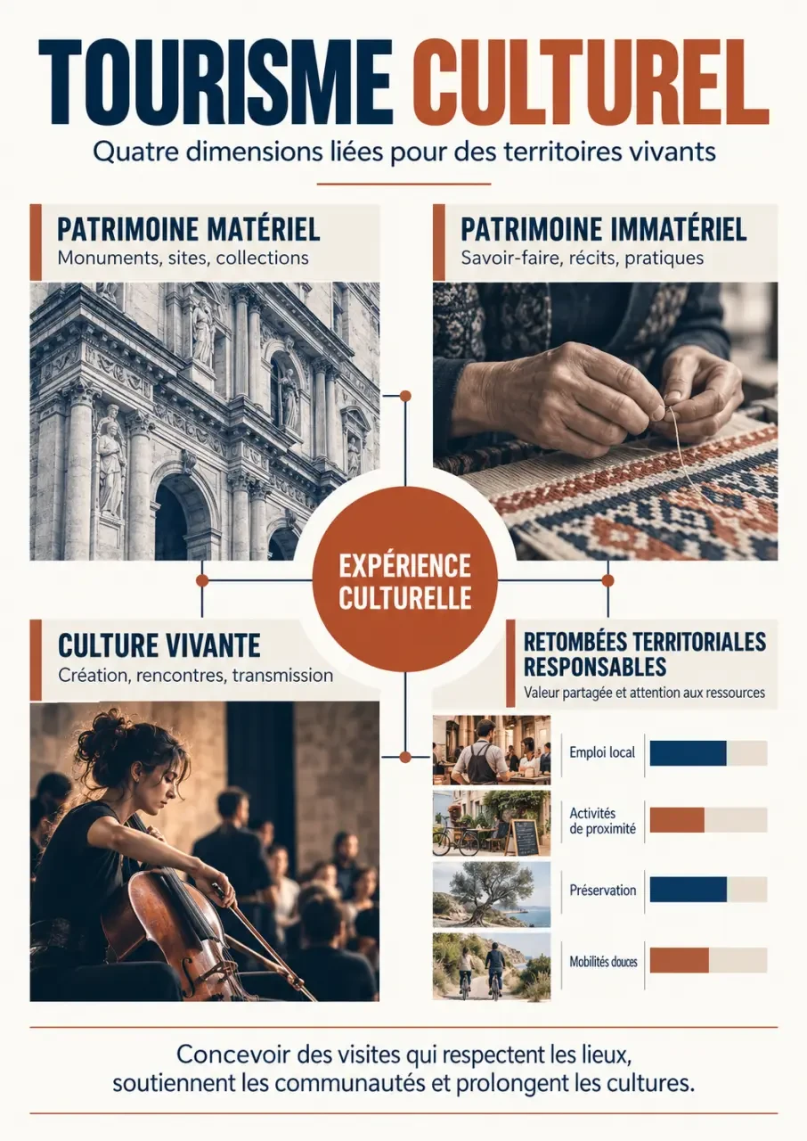 Tourisme culturel entre patrimoine matériel, culture vivante et retombées territoriales